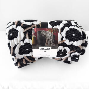 NWT DVF for Target Neutral Poppy Woven Throw Blanket